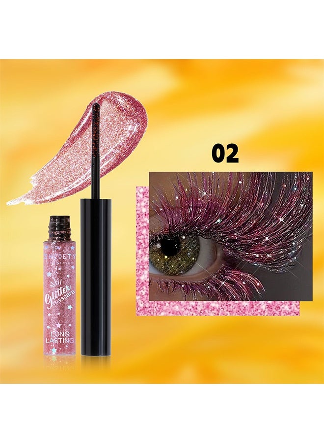 SHCOETY Colorful mascara - Waterproof, thick, curly, and long lashes for festive stage makeup. 5ml #02 - Image 2